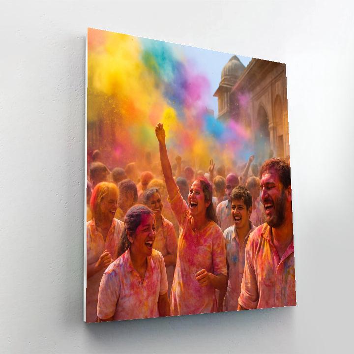 Holi Festival Color Explosion In Vrindavan Paint by numbers art