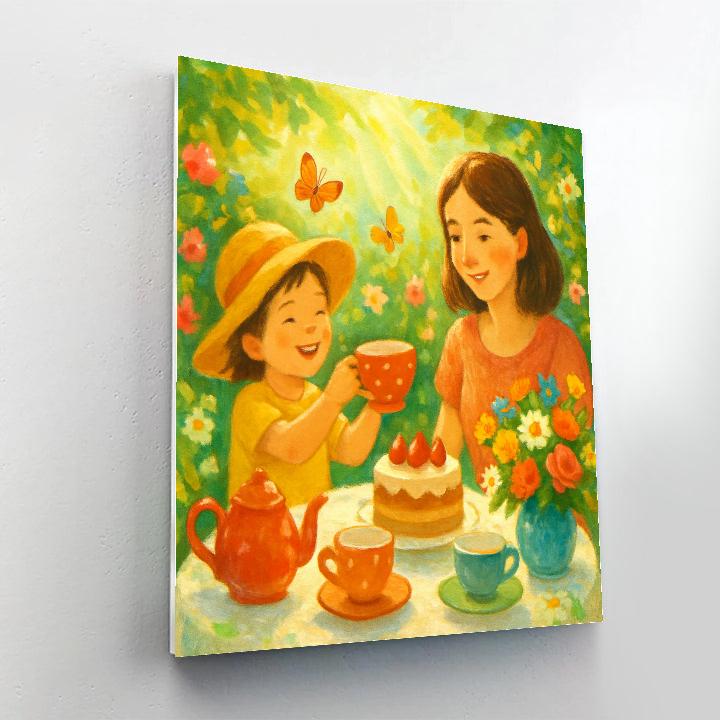 Heartfelt Garden Tea Party Painting by numbers kit