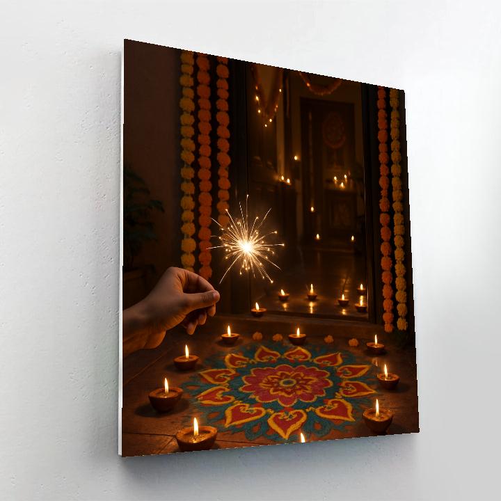 Diwali Lantern Glow paint by numbers