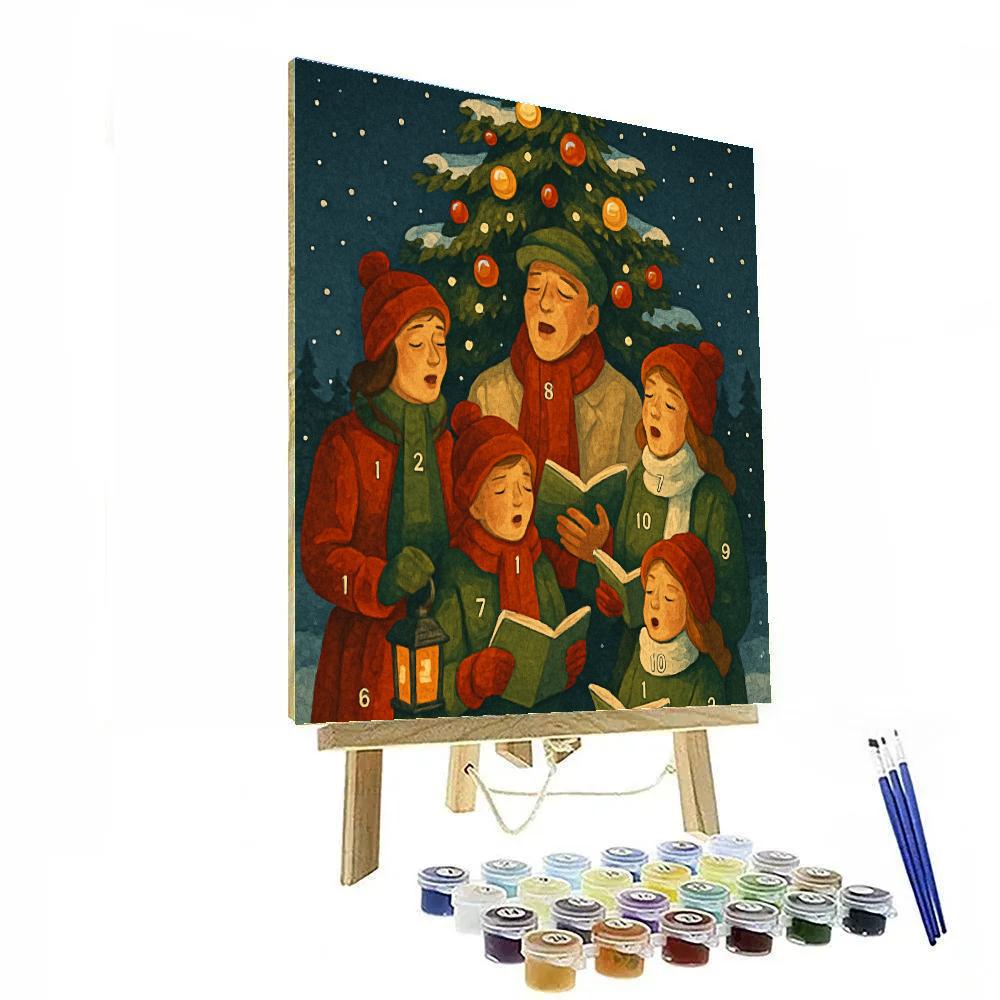 Midnight Pine Melody paint by color