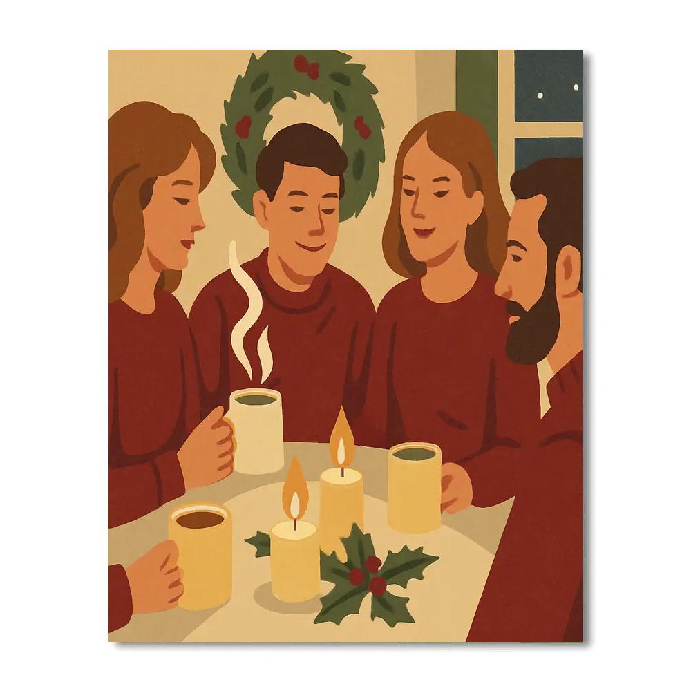 Cocoa And Candlelight Painting by numbers kit