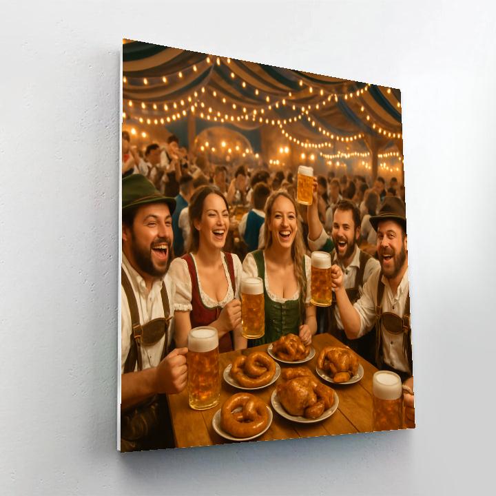 Oktoberfest Gathering painting number kit