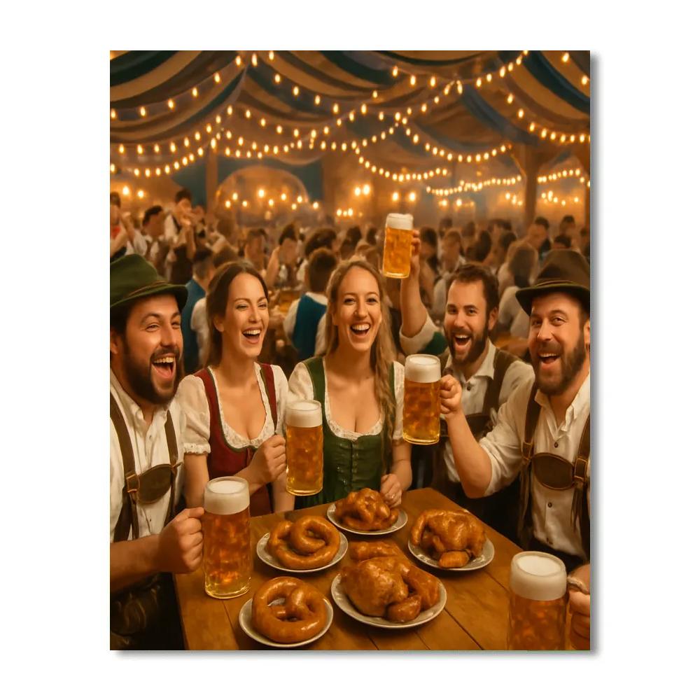 Oktoberfest Gathering painting number kit