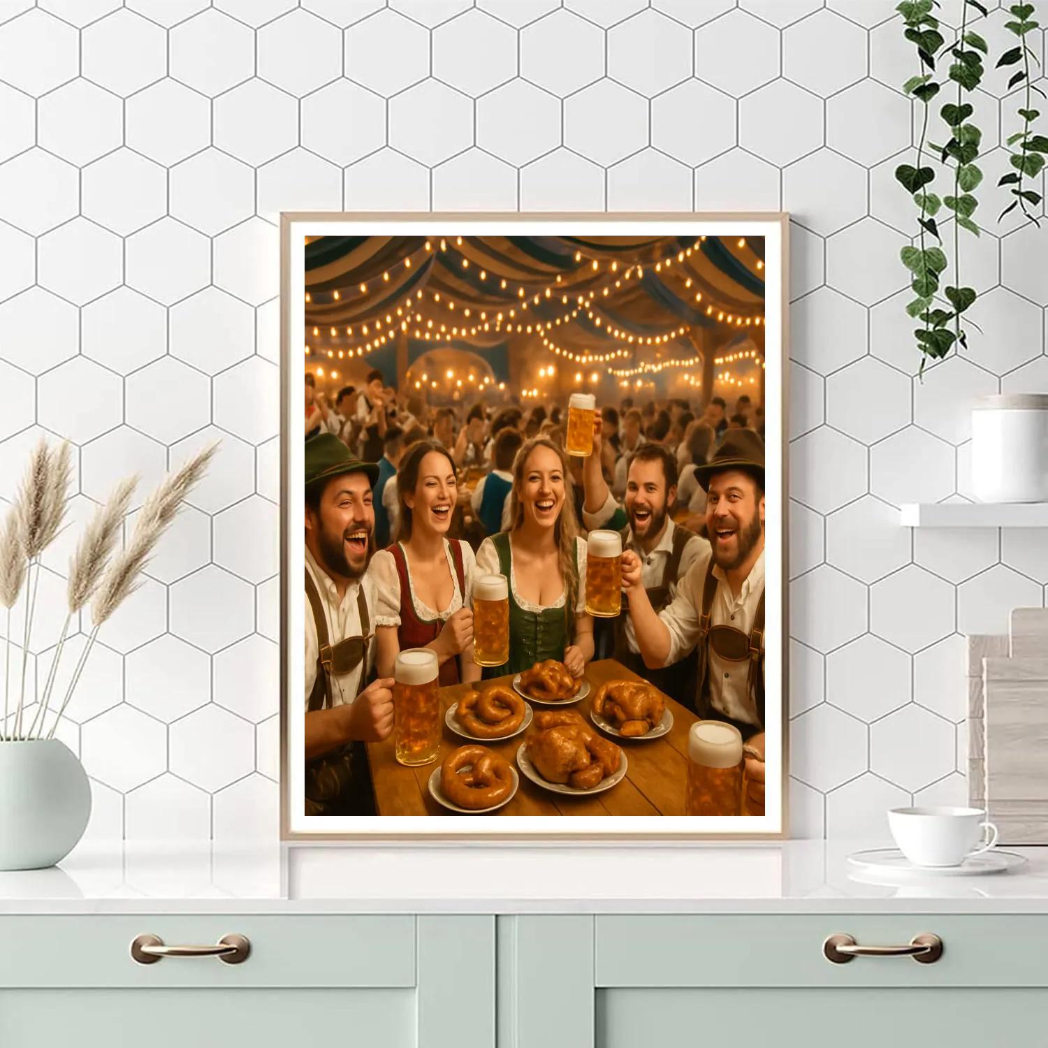 Oktoberfest Gathering painting number kit
