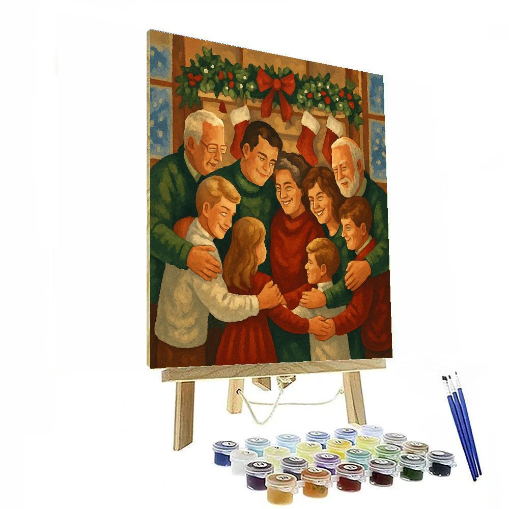 Holiday Hearth Gathering Number painting