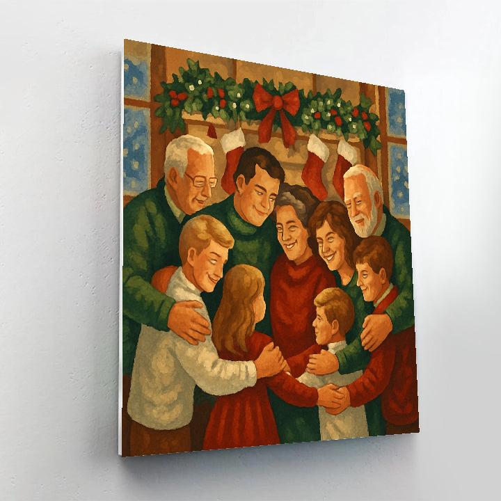 Holiday Hearth Gathering Number painting