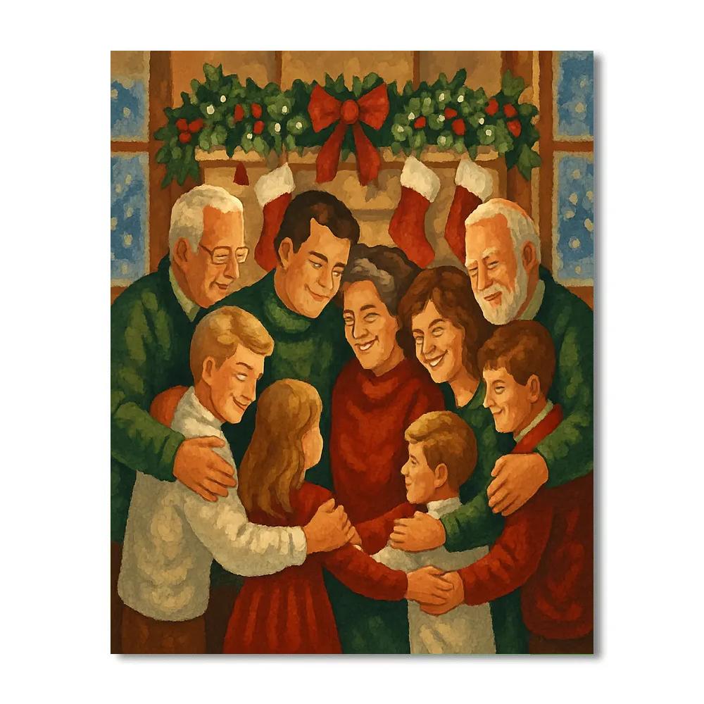 Holiday Hearth Gathering Number painting