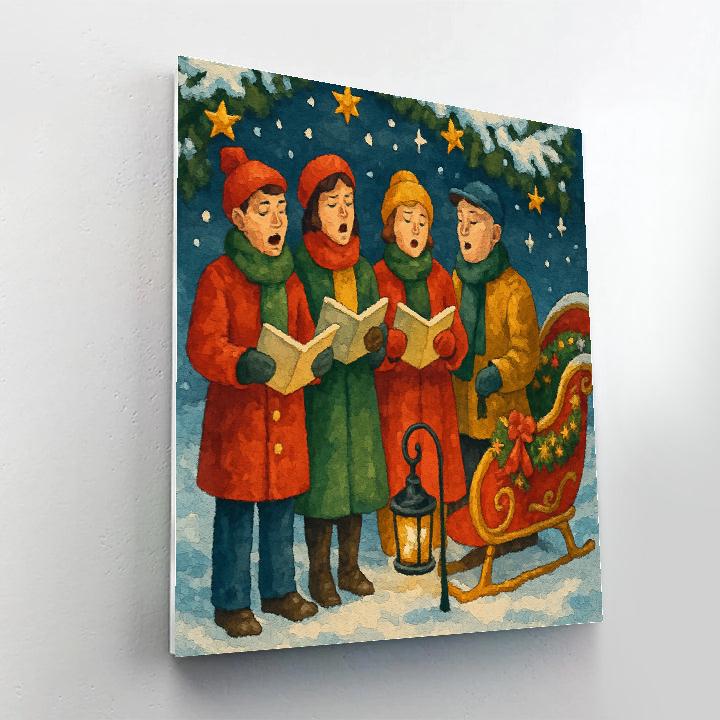 Snowy Sleigh Serenade Painting by numbers kit