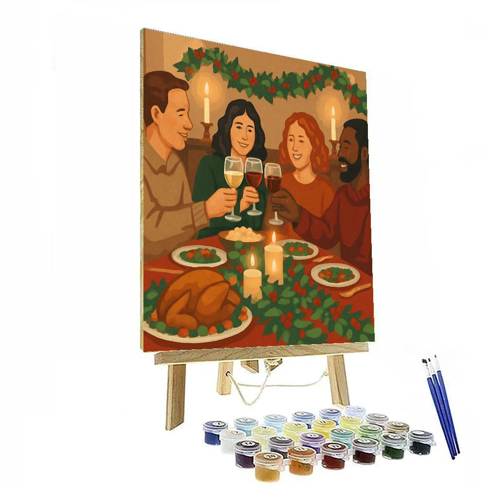 Festive Feast Friends Painting by numbers kit