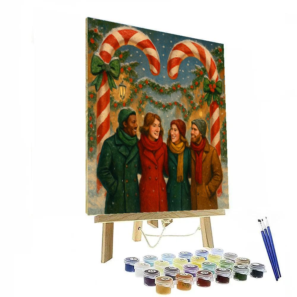 Candy Cane Lane Gathering paint by color