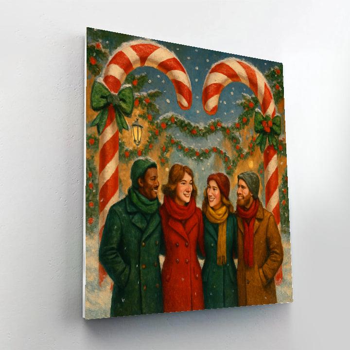 Candy Cane Lane Gathering paint by color