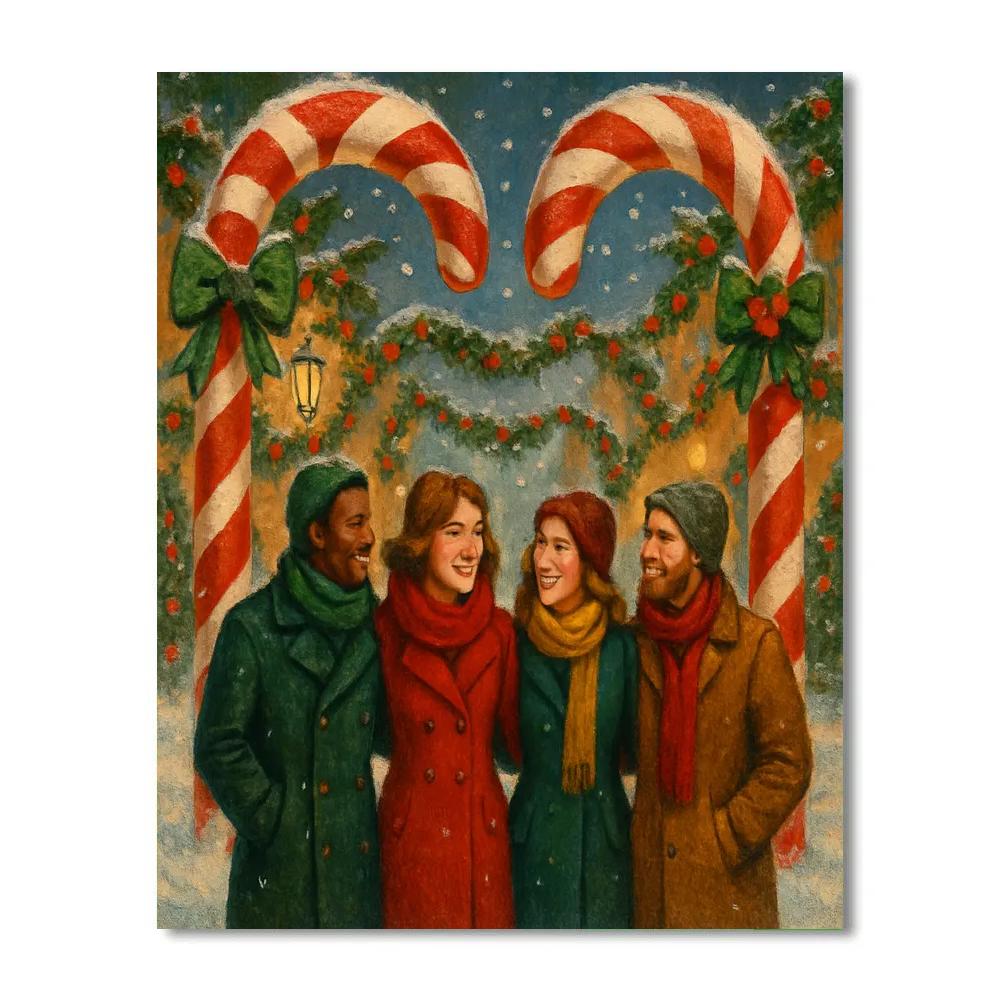 Candy Cane Lane Gathering paint by color