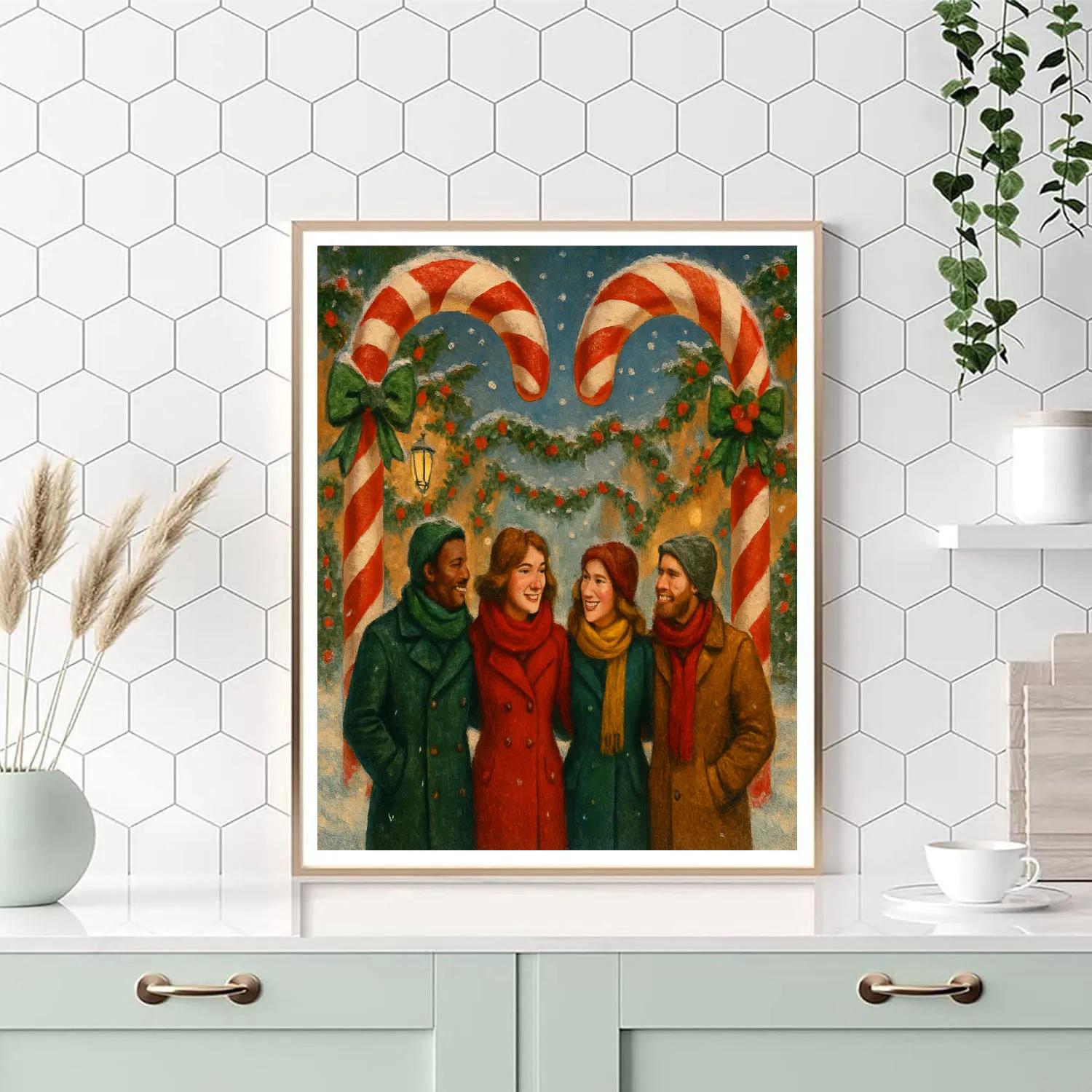 Candy Cane Lane Gathering paint by color
