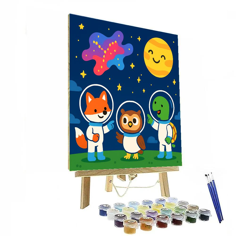 Stargazing Space Squad Painting by numbers kit