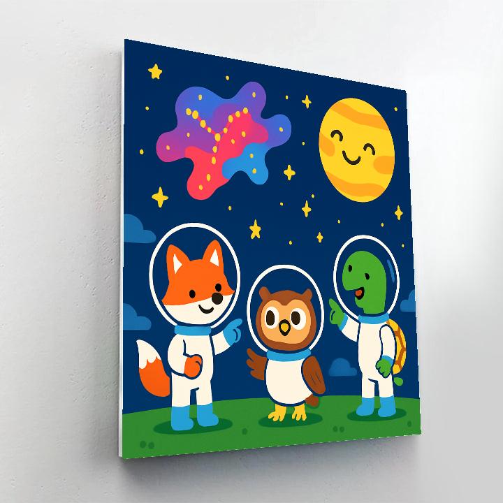 Stargazing Space Squad Painting by numbers kit