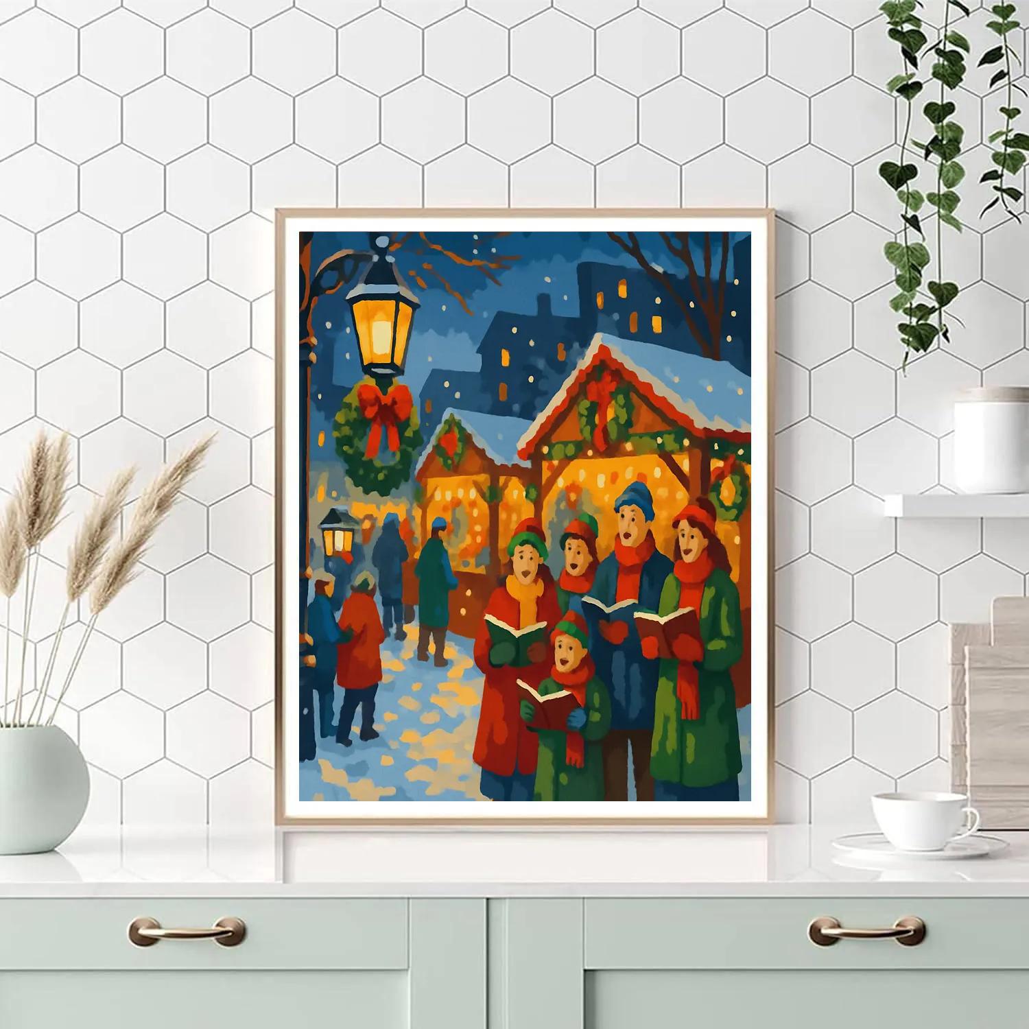 Night Market Carol paint by number