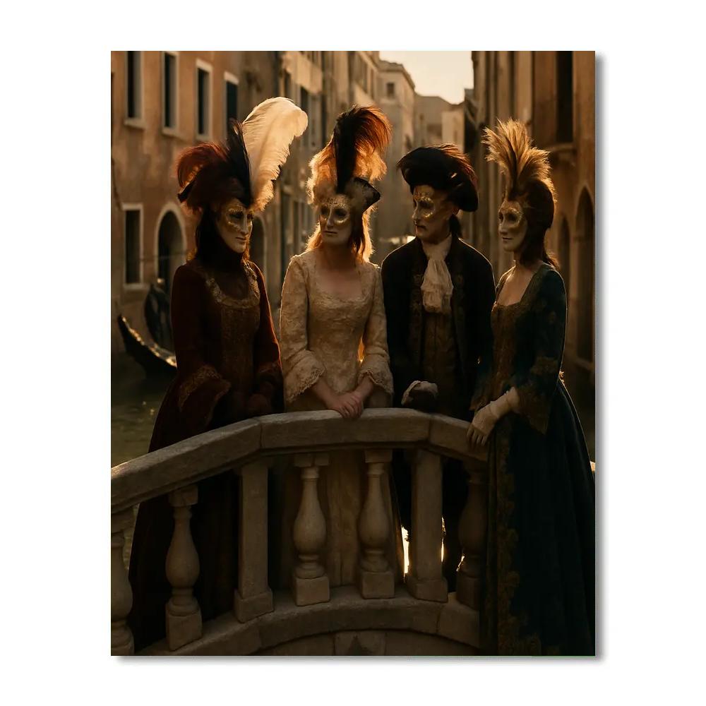 Venice Carnevale Masquerade Paint by numbers art