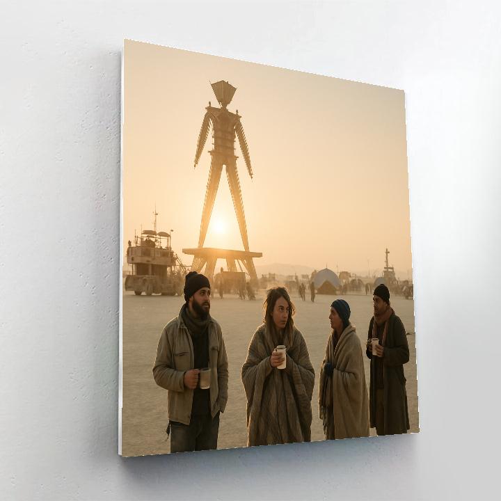 Burning Man Playa Dawn Numbered painting kits