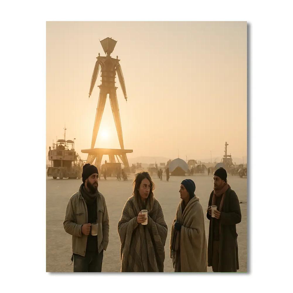 Burning Man Playa Dawn Numbered painting kits
