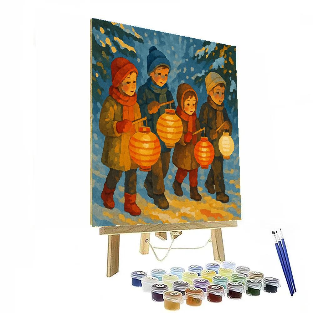 Midwinter Lanterns Painting by numbers kit