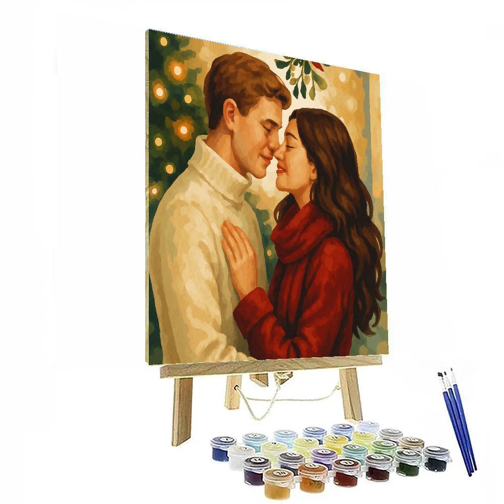 Mistletoe Moment Number painting
