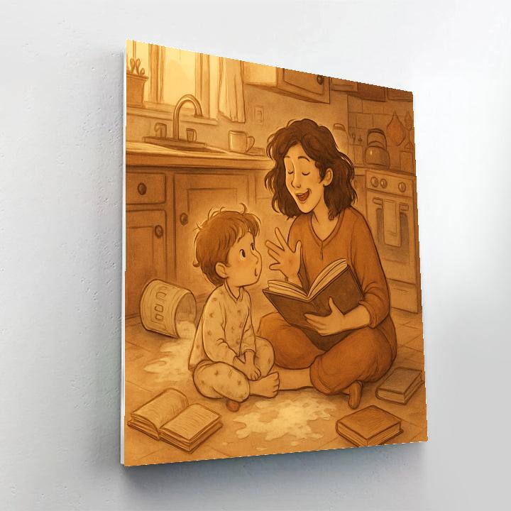 Warm Kitchen Storytime DIY paint by numbers