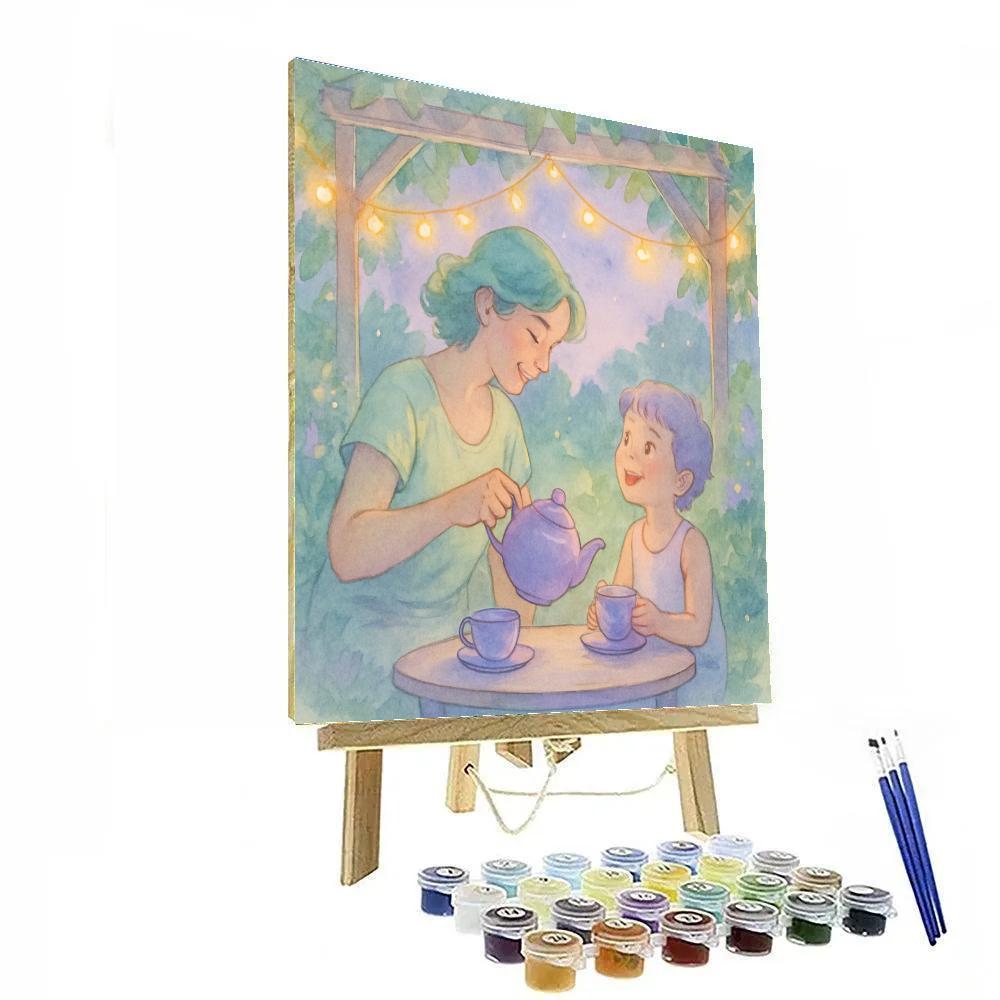 Garden Tea With Mom paint by number