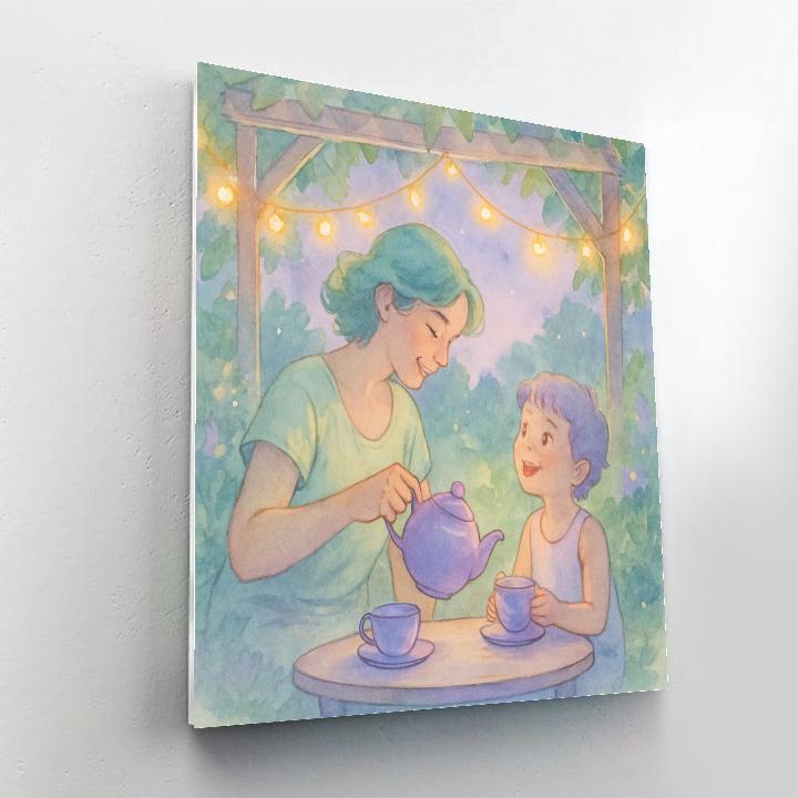 Garden Tea With Mom paint by number