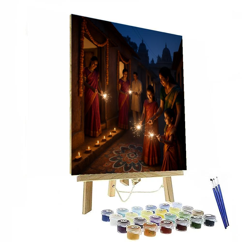Diwali Festival Lanterns Numbered painting kits