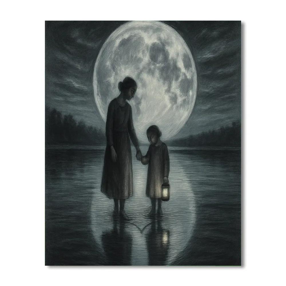 Midnight Moonwalk Memory DIY paint by numbers