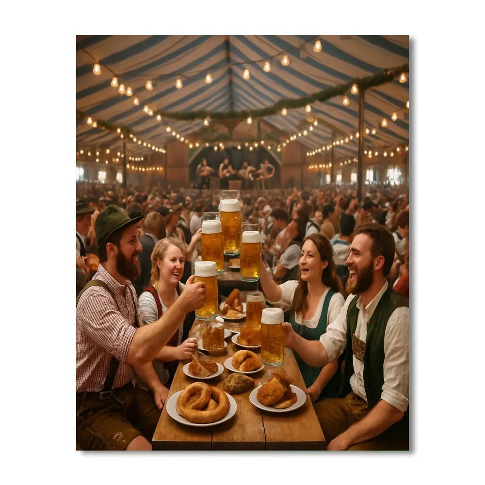 Oktoberfest Bavarian Celebration Numbered painting kits