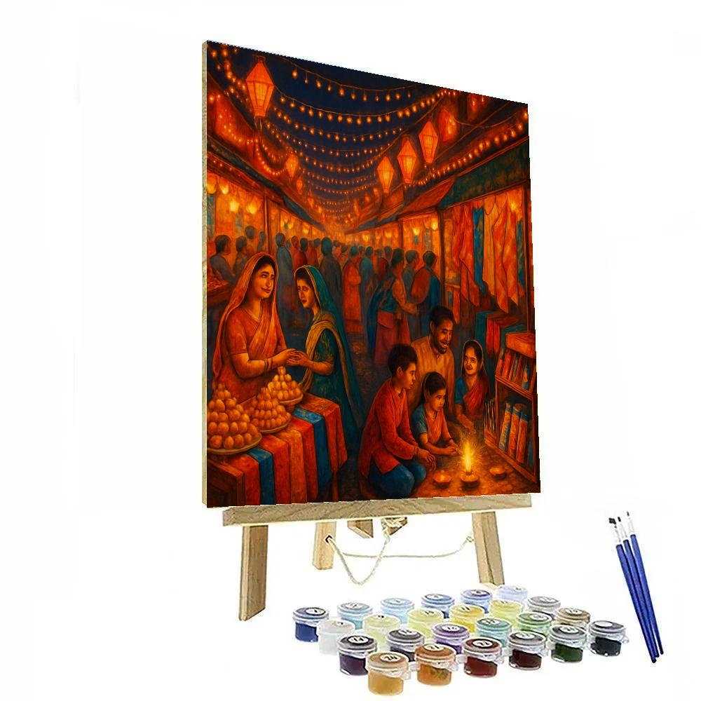 Diwali Night Market paint by color