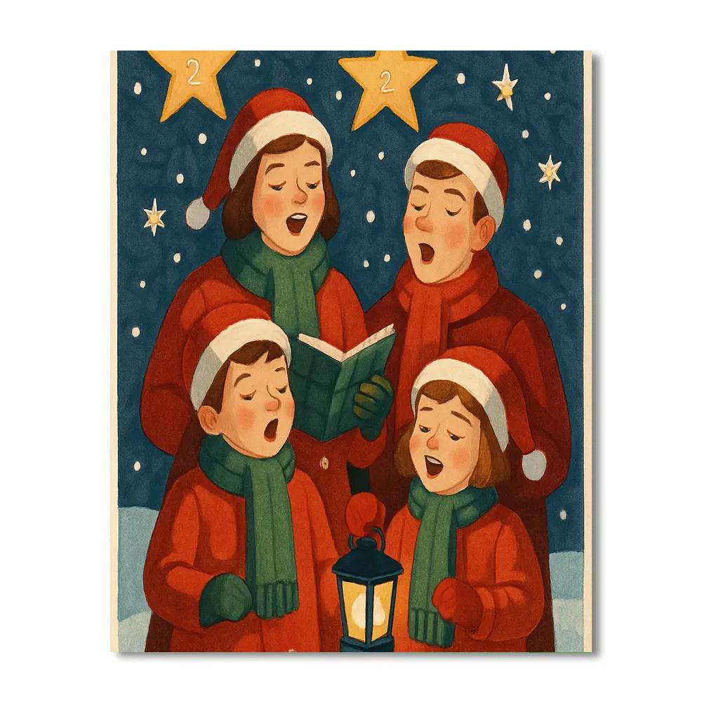Starry Carol Ensemble Painting by numbers kit