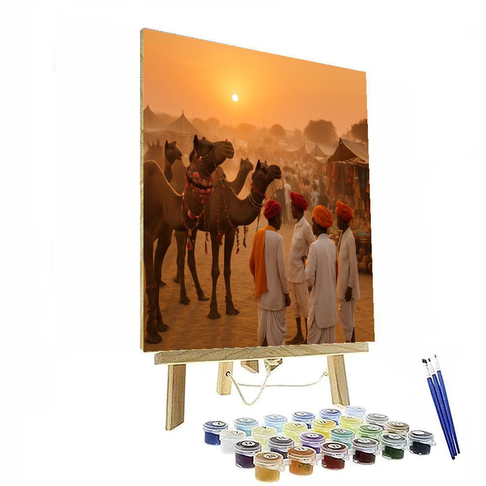 Pushkar Camel Fair Festival Number painting