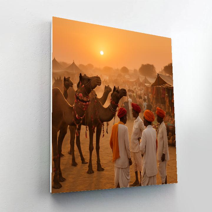 Pushkar Camel Fair Festival Number painting