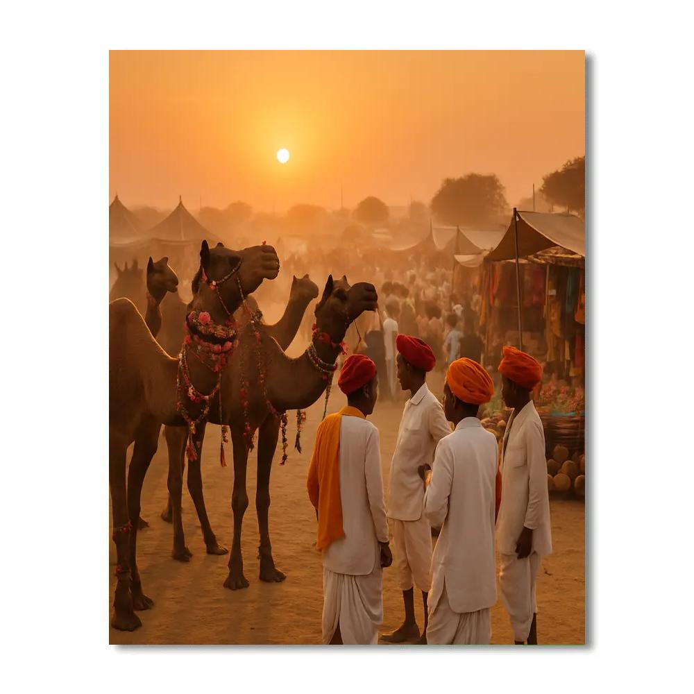 Pushkar Camel Fair Festival Number painting