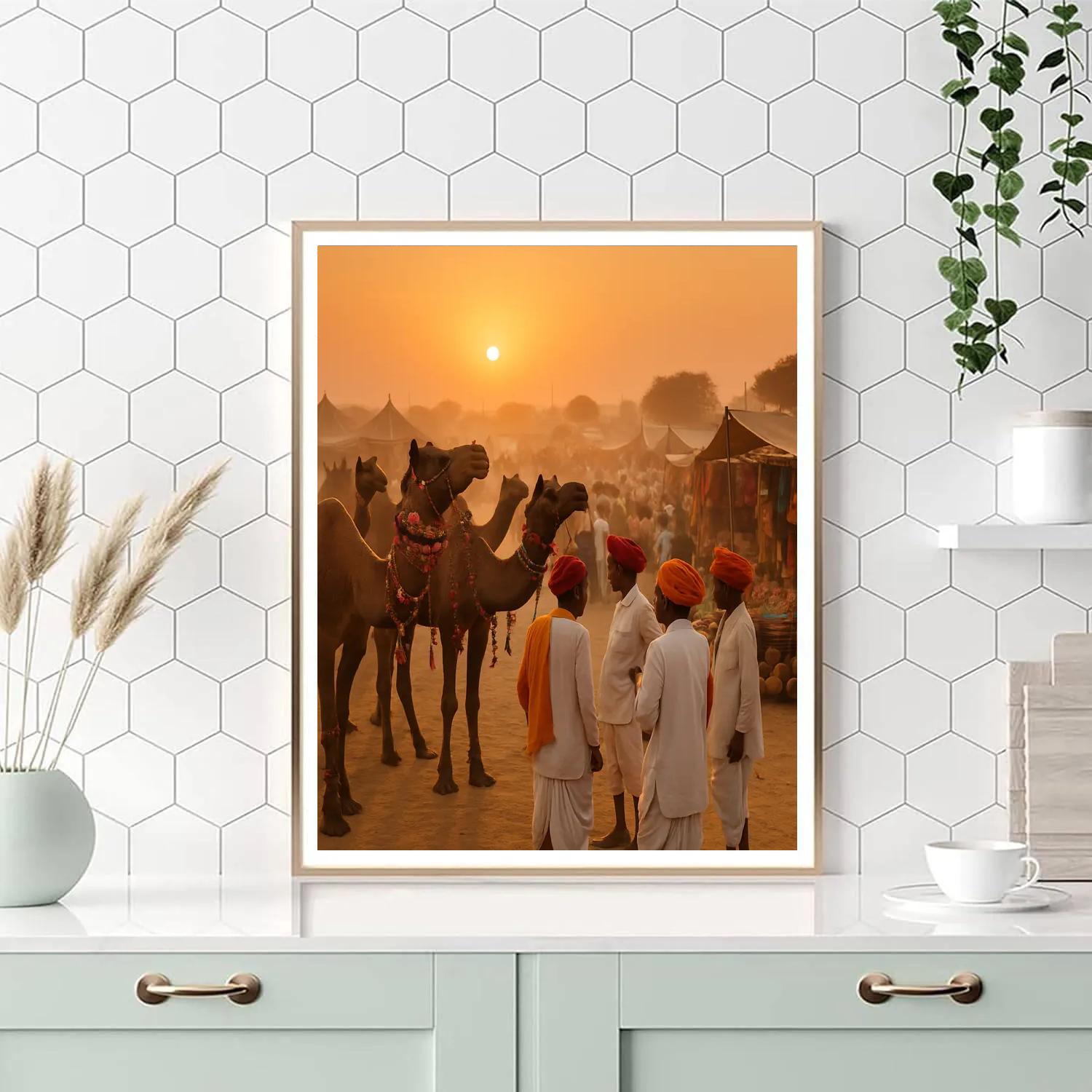 Pushkar Camel Fair Festival Number painting