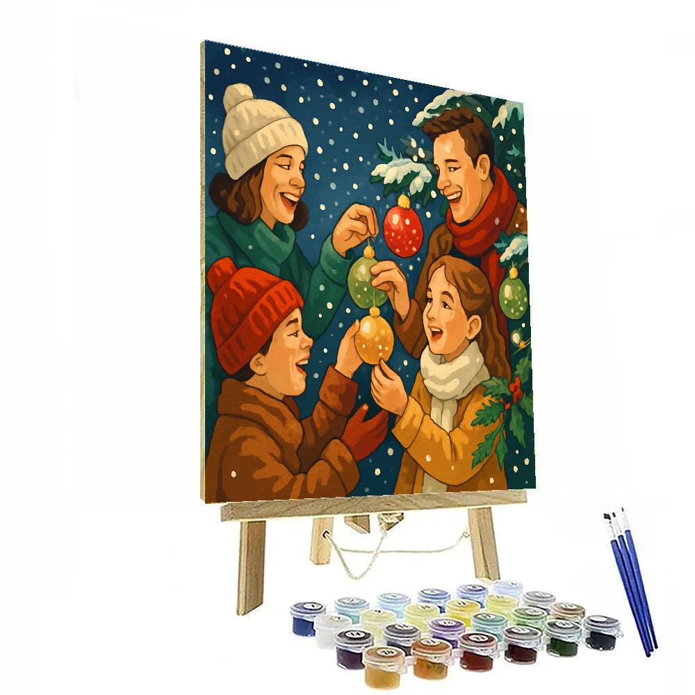 Snowy Ornament Exchange paint by numbers