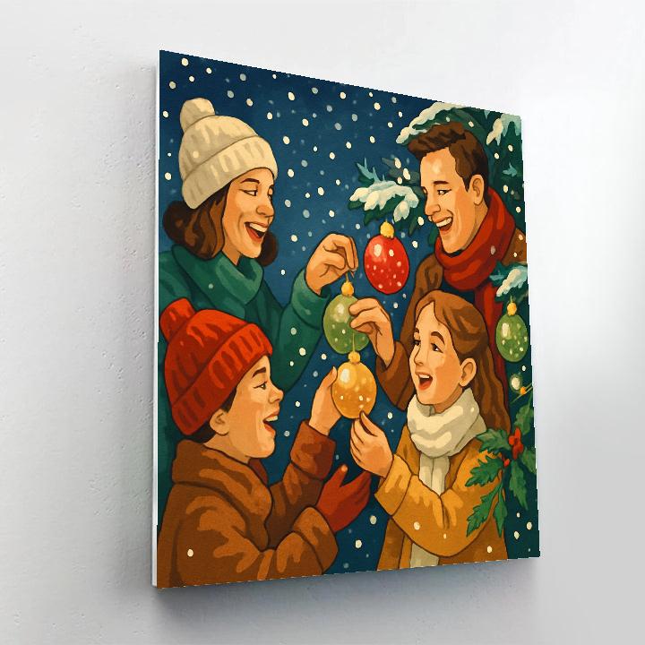 Snowy Ornament Exchange paint by numbers