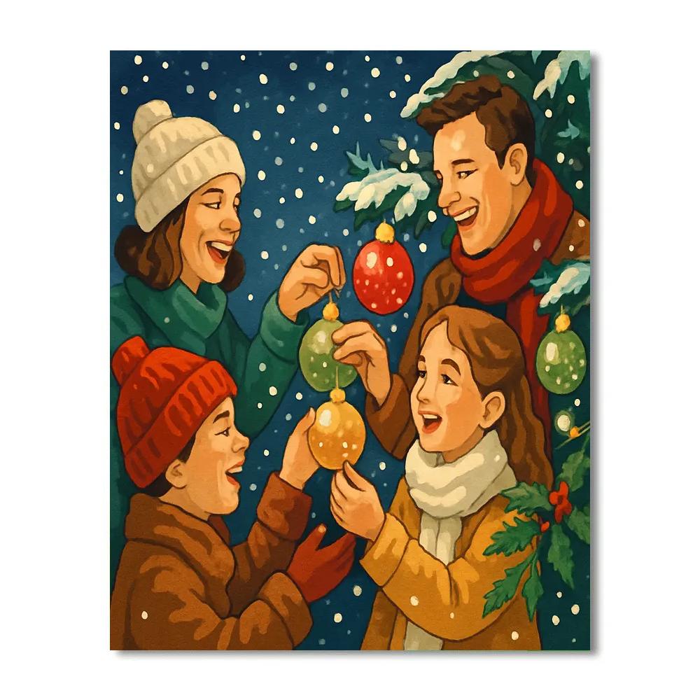 Snowy Ornament Exchange paint by numbers