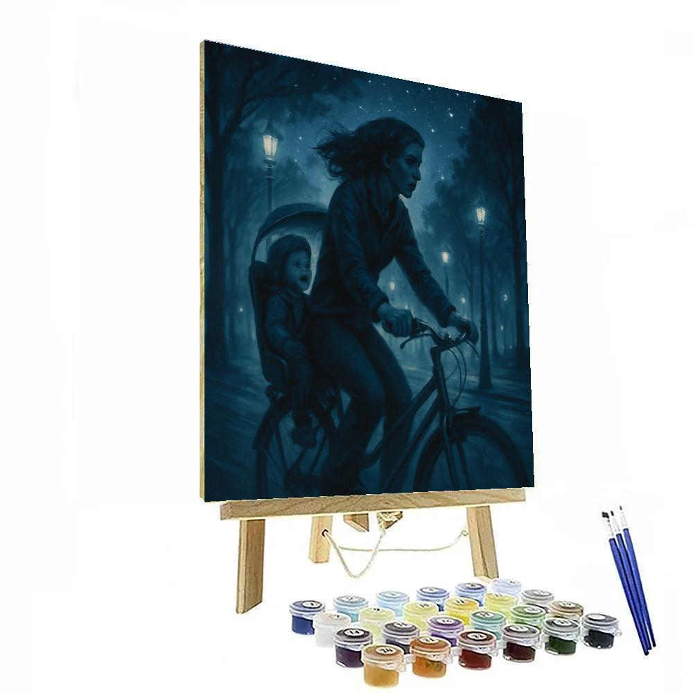 Starlit Bicycle Ride paint by number