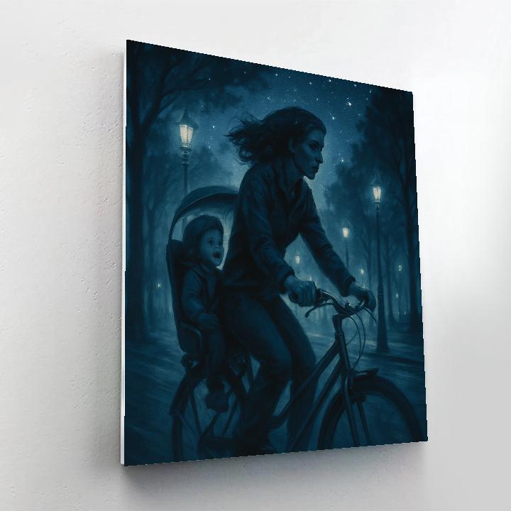 Starlit Bicycle Ride paint by number