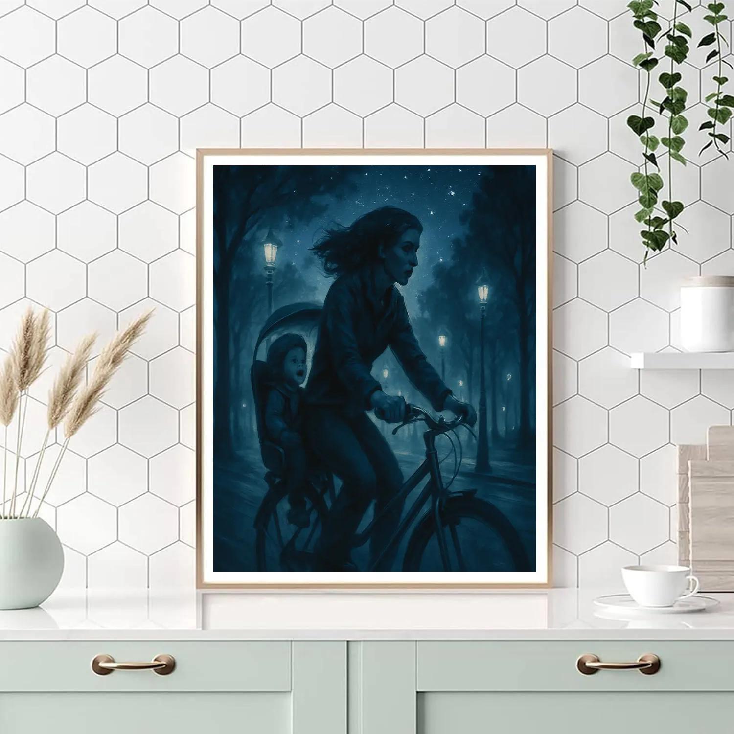 Starlit Bicycle Ride paint by number