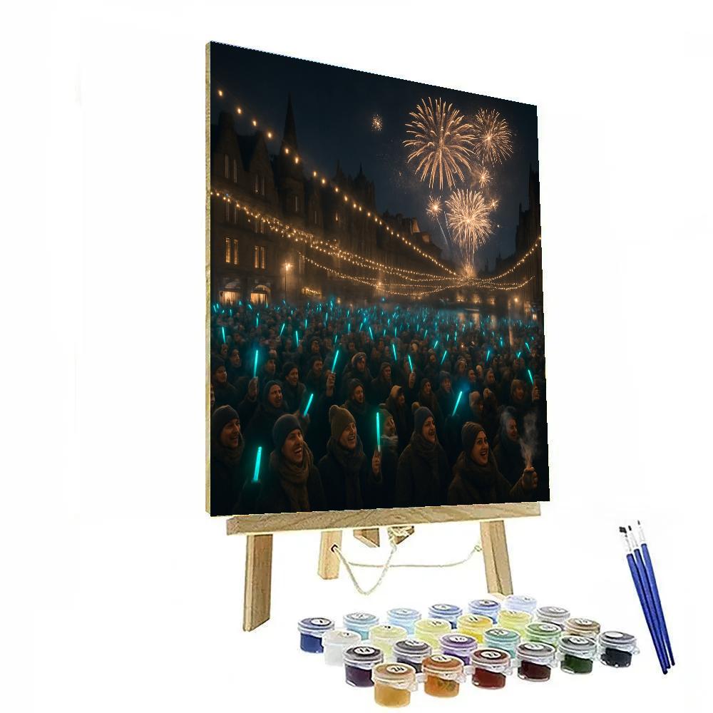 Edinburgh Hogmanay Street Party Painting by numbers kit