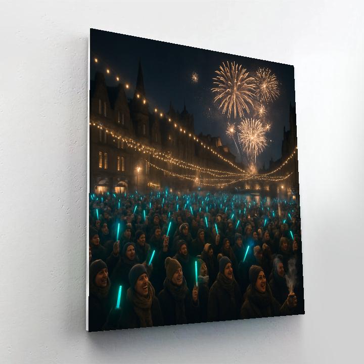 Edinburgh Hogmanay Street Party Painting by numbers kit