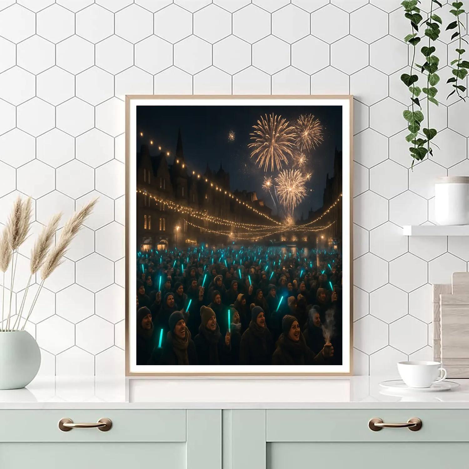 Edinburgh Hogmanay Street Party Painting by numbers kit