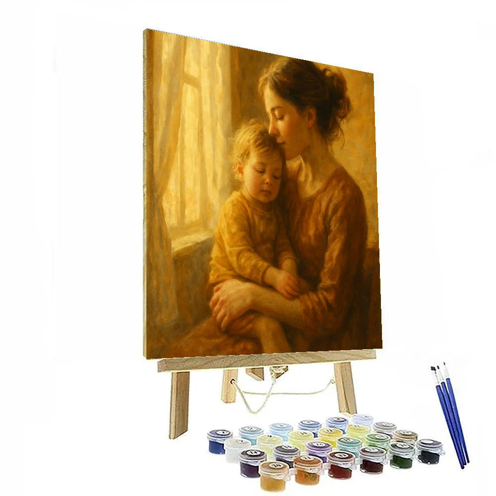 Morning Light With Mother And Child Numbered painting kits