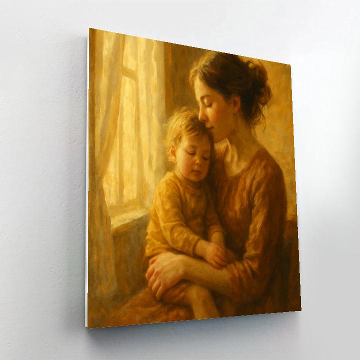 Morning Light With Mother And Child Numbered painting kits