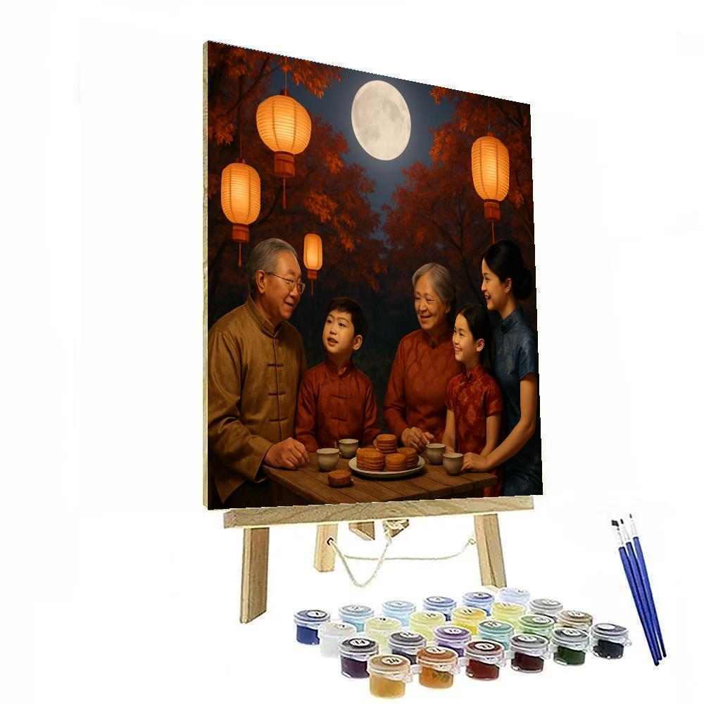 Chinese Mid-Autumn Moon Festival paint by color
