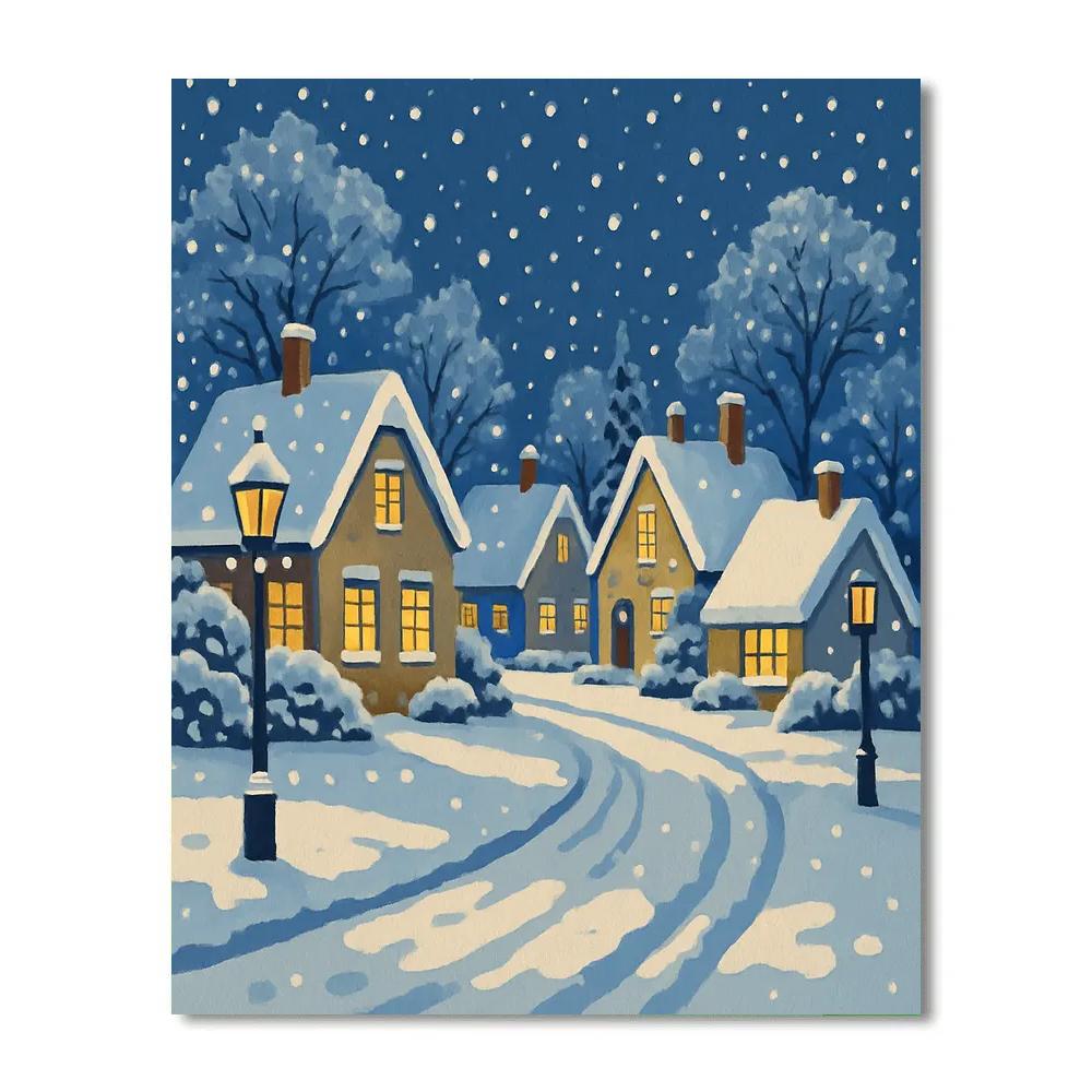 Twilight Snowfall paint by numbers